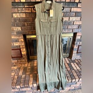 Sleeveless Olive Maxi Dress